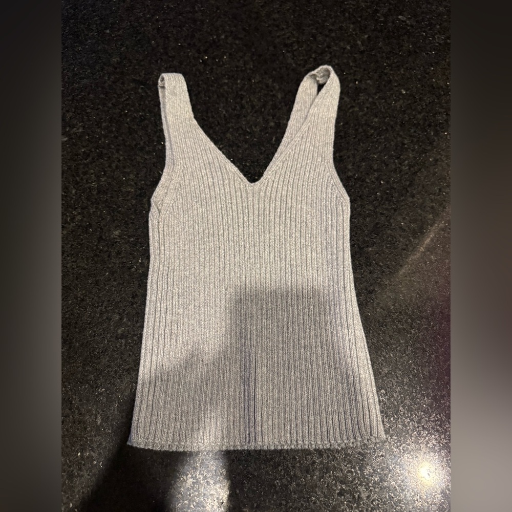 Essentials Heather Gray Knit Top - image 4